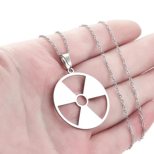 Chandler Radiation Hazard Symbol Pendant - Industrial Fashion Necklace