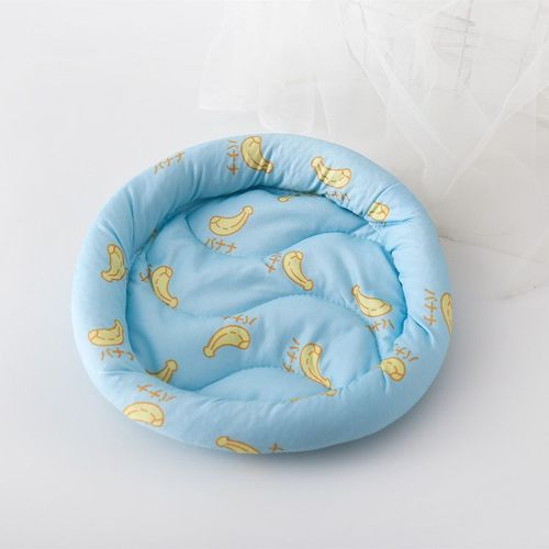 Soft Plush Small Pet Bed - Warm & Comfortable Guinea Pig Nest - Blue / S