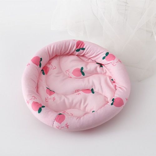 Soft Plush Small Pet Bed - Warm & Comfortable Guinea Pig Nest - Pink / L