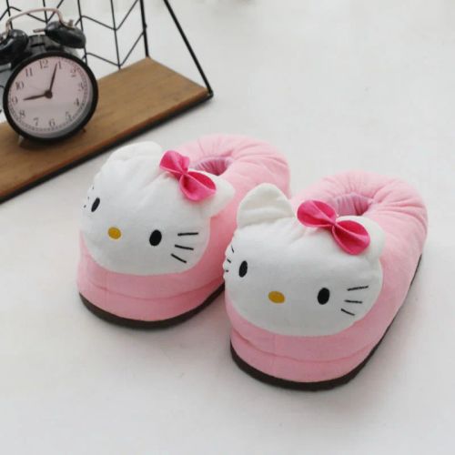 MINISO Hello Kitty Plush Slippers - Comfortable Cartoon Footwear - A2 / 25-30 length 20cm
