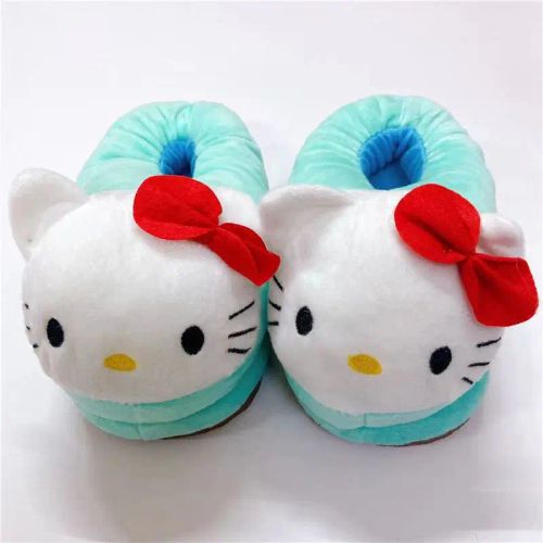 MINISO Hello Kitty Plush Slippers - Comfortable Cartoon Footwear - A5 / 25-30 length 20cm
