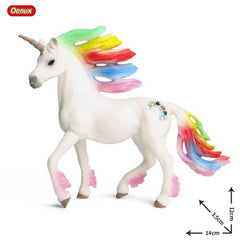 Oenux Rainbow Pegasus Action Figure - Educational PVC Model Toy
