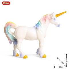 Oenux Rainbow Pegasus Action Figure - Educational PVC Model Toy