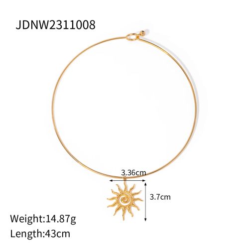 Classic Waterproof Spiral Sunflower Necklace & Earrings Set