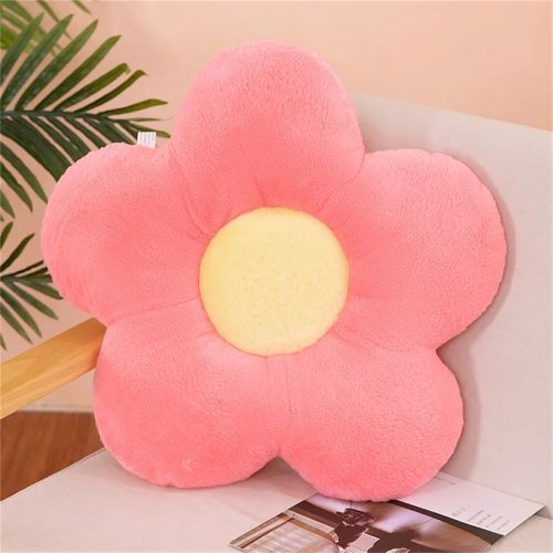Classic Plush Fabric Cushion - Comfortable Support for Relaxation - Pink