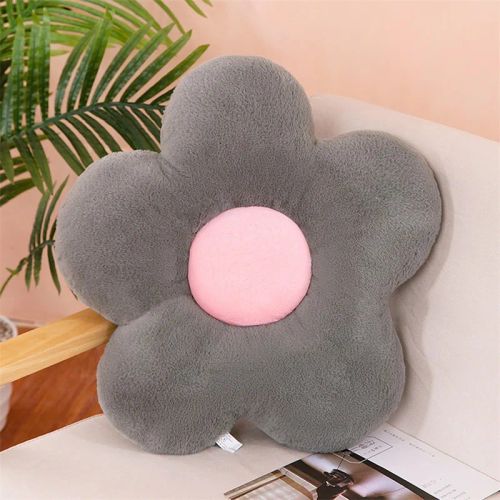 Classic Plush Fabric Cushion - Comfortable Support for Relaxation - Grey