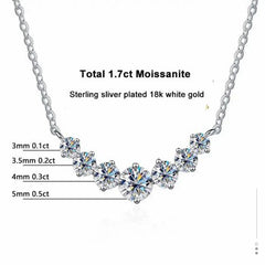 DOTEFFIL Moissanite Necklace - 925 Sterling Silver - Elegant Gift