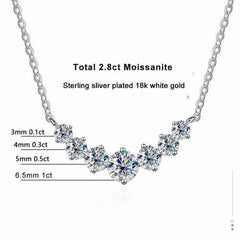 DOTEFFIL Moissanite Necklace - 925 Sterling Silver - Elegant Gift