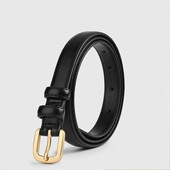 Adjustable PU Skinny Belts - Solid Colour Fashion Belt for Versatile Style