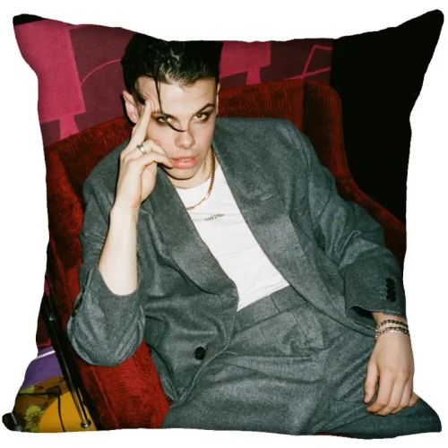 HEARMNY Yungblud Printed Pillow Case with Invisible Zipper - 45x45cm Home Decor