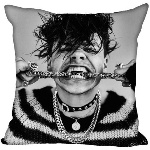 HEARMNY Yungblud Printed Pillow Case with Invisible Zipper - 45x45cm Home Decor