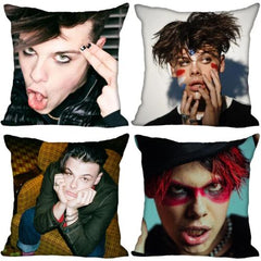 HEARMNY Yungblud Printed Pillow Case with Invisible Zipper - 45x45cm Home Decor
