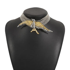 KMVEXO Luxury Rhinestone Choker Necklace - Statement Vintage Jewelry
