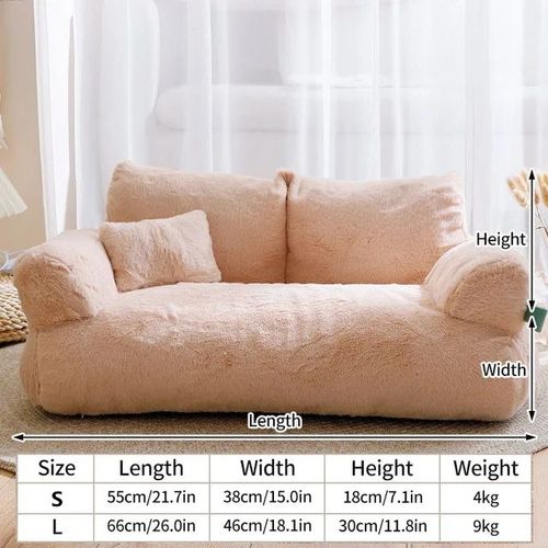 Luxury Eco-Friendly Pet Bed - Comfort & Warmth for Small Dogs - Orange / L