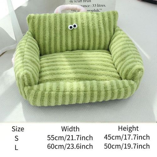 Luxury Eco-Friendly Pet Bed - Comfort & Warmth for Small Dogs - green 1 / L