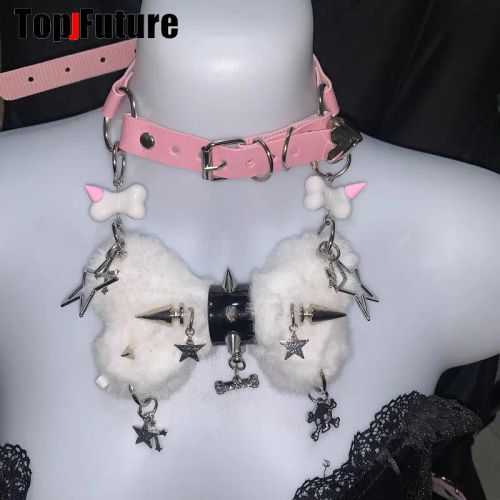 Fashionable Choker Necklace - Adjustable PU Leather - Unique Accessory