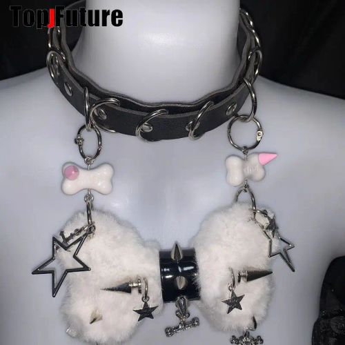 Fashionable Choker Necklace - Adjustable PU Leather - Unique Accessory