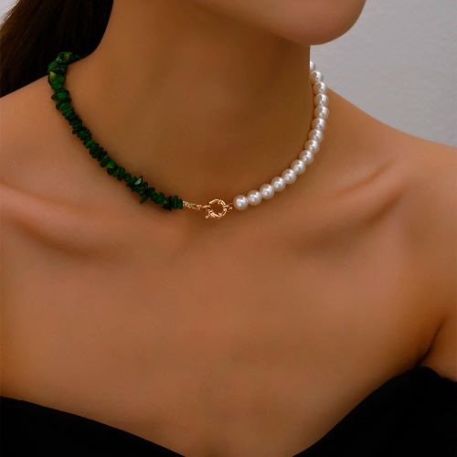 YWZIXLN Simulated Pearl Cross Necklace - Elegant Fashion Accessory