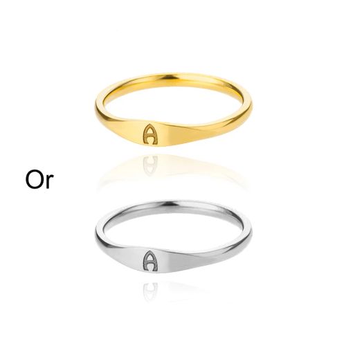 Initial Letter Rings - Stylish Stainless Steel Aesthetic Jewelry