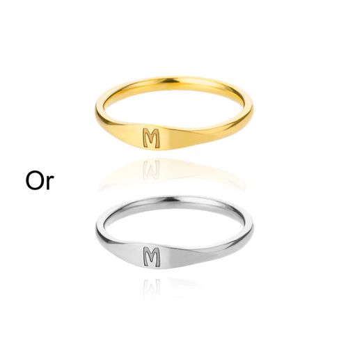 Initial Letter Rings - Stylish Stainless Steel Aesthetic Jewelry