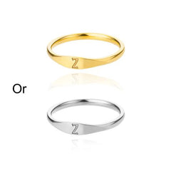 Initial Letter Rings - Stylish Stainless Steel Aesthetic Jewelry