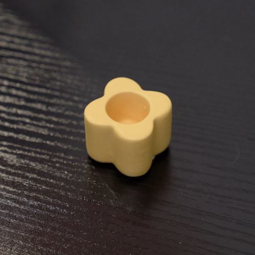 Ceramic Candlestick Holder - Handmade European Style for Home Decoration - orange