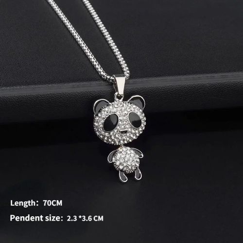 Zkceenier Rotatable Bear Pendant | Trendy Stainless Steel Necklace - 6