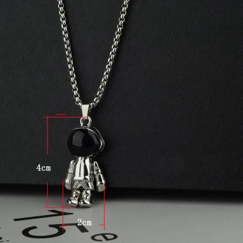 Zkceenier Rotatable Bear Pendant | Trendy Stainless Steel Necklace
