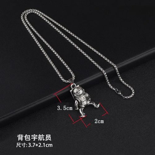 Zkceenier Rotatable Bear Pendant | Trendy Stainless Steel Necklace - 15