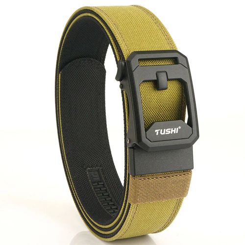 TUSHI Durable Canvas Belts - Versatile & Stylish for Daily Wear - 140cm / 3.8-Yellow