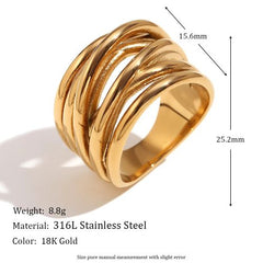 E.B.belle Stainless Steel Wedding Bands - Tarnish Free & Hypoallergenic Rings