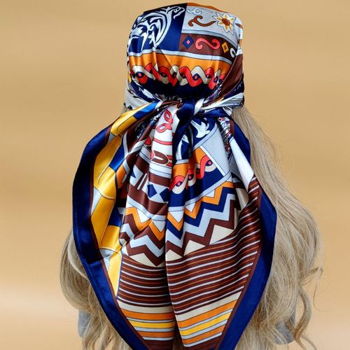 Stylish Multifunctional Silk Scarf - Versatile Fashion Accessory - 5 / 90X90cm