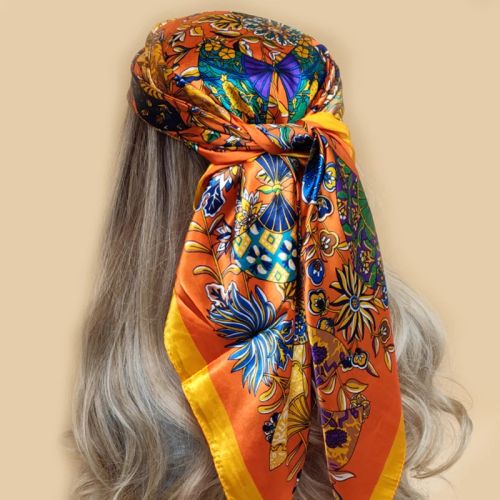 Stylish Multifunctional Silk Scarf - Versatile Fashion Accessory
