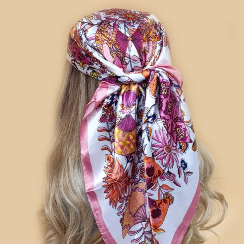 Stylish Multifunctional Silk Scarf - Versatile Fashion Accessory - 9 / 90X90cm
