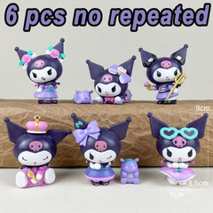 MINISO Kuromi Doll Action Figure - Cute Cartoon Desktop Decoration Toy