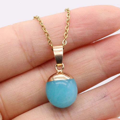Classic Amethyst & Agate Pendant Necklace - Elegant Gift Jewellery - Amazonite