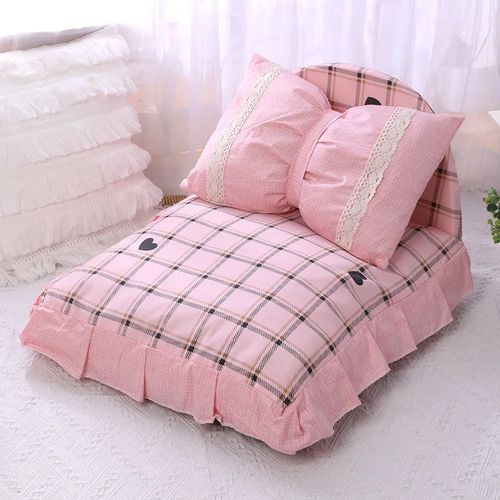 Princess Nest Pet Bed - Cotton Fabric Comfortable & Removable Washable - Pink / M 50X60CM