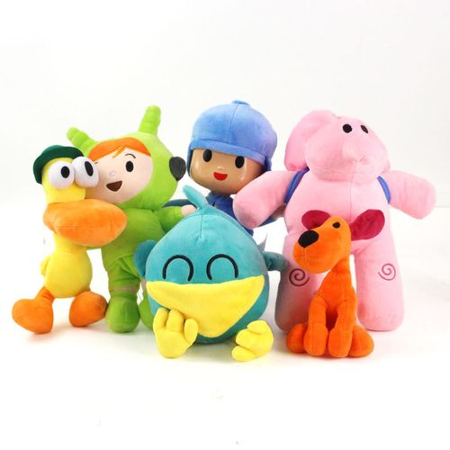 Pocoyo Plush Toy Set - 6 Pieces for Birthday Parties - Soft Animal Dolls - CHERRY