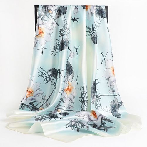 Stylish Printed Polyester Headband Scarf for All Seasons - 6 / 90X90cm