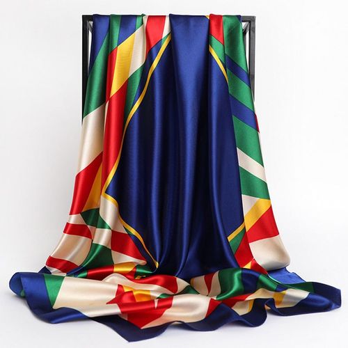 Stylish Printed Polyester Headband Scarf for All Seasons - 8 / 90X90cm