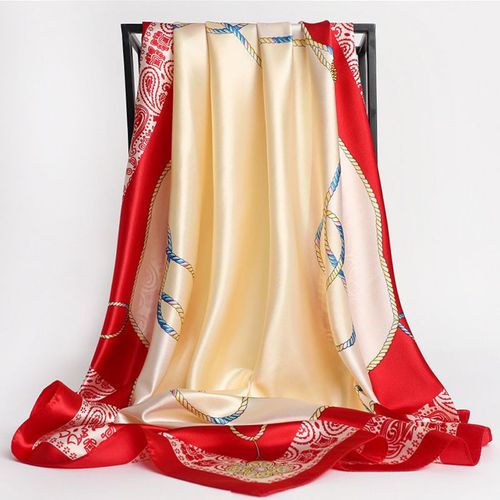 Stylish Printed Polyester Headband Scarf for All Seasons - 12 / 90X90cm