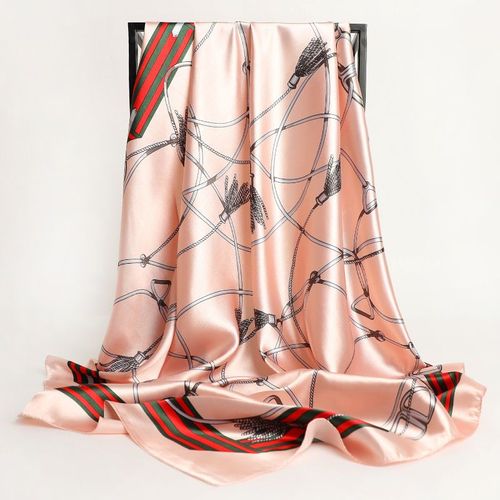 Stylish Printed Polyester Headband Scarf for All Seasons - 17 / 90X90cm