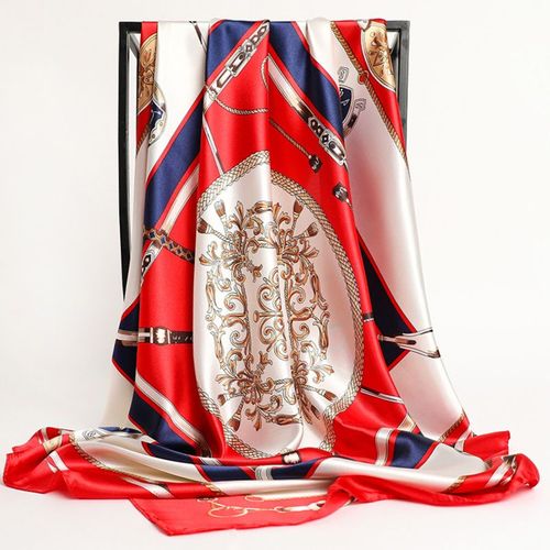 Stylish Printed Polyester Headband Scarf for All Seasons - 36 / 90X90cm