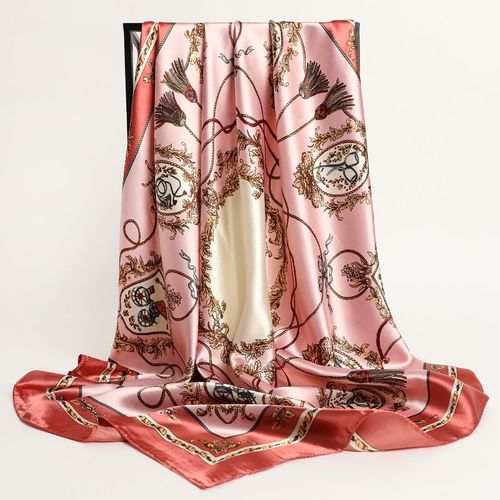Stylish Printed Polyester Headband Scarf for All Seasons - 44 / 90X90cm