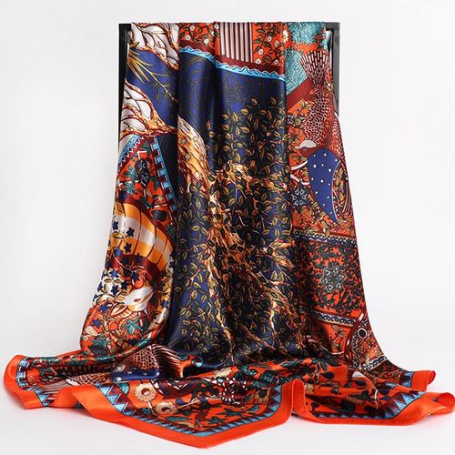 Stylish Printed Polyester Headband Scarf for All Seasons - 56 / 90X90cm