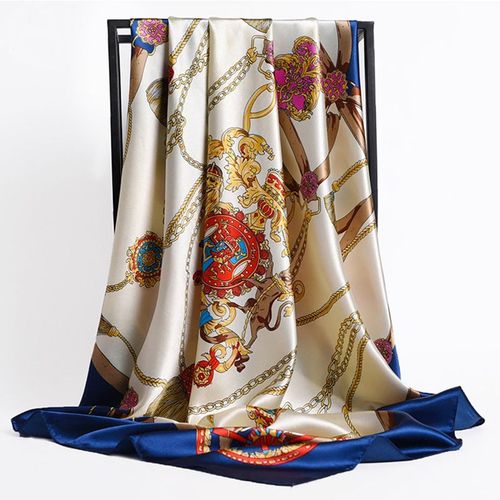 Stylish Printed Polyester Headband Scarf for All Seasons - 60 / 90X90cm