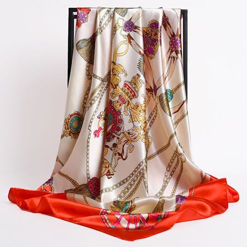 Stylish Printed Polyester Headband Scarf for All Seasons - 61 / 90X90cm