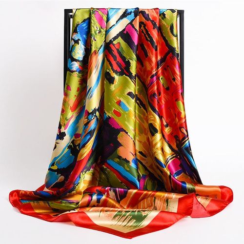 Stylish Printed Polyester Headband Scarf for All Seasons - 63 / 90X90cm