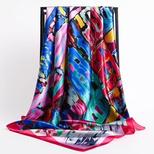 Stylish Printed Polyester Headband Scarf for All Seasons - 64 / 90X90cm