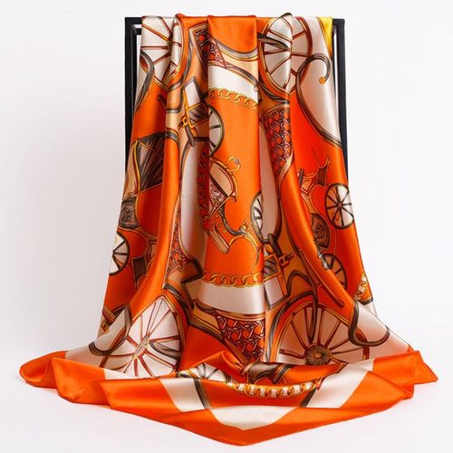 Stylish Printed Polyester Headband Scarf for All Seasons - 65 / 90X90cm
